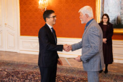 L’ambasciatore S.E. Gaudiano ha presentato le lettere credenziali al presidente Pavel